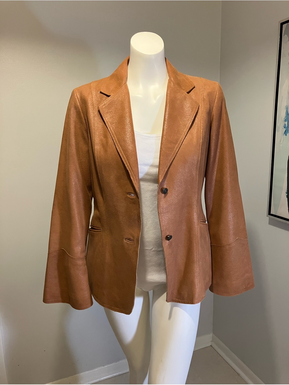 VTG Newport News Genuine Nubuck Leather Blazer/Jacket SIZE 6